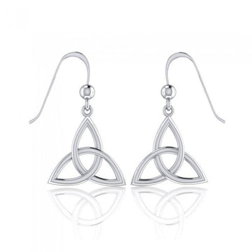 Endless Connection in Celtic Triquetra ~ Sterling Silver Jewelry Dangling Earrings TE128 - Jewelry